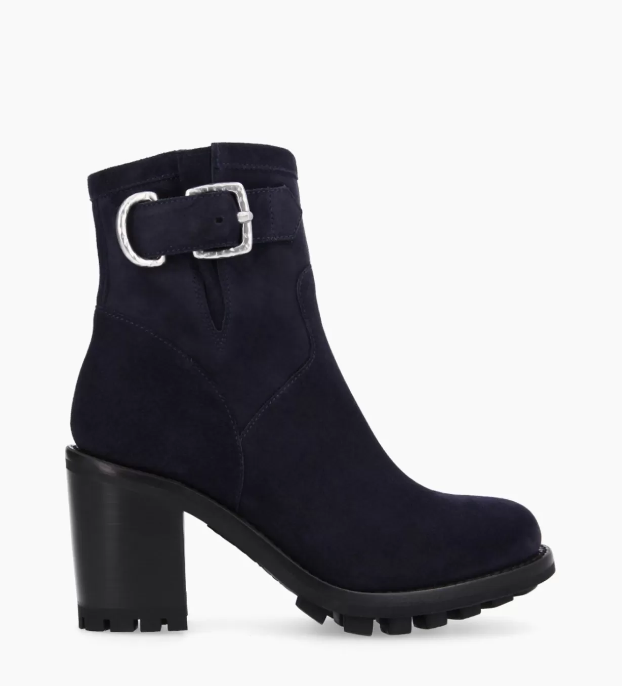 FREE LANCE Paris Boot biker à boucle - Justy 90 - Cuir velours -* Boots - Bottines | Boots - Bottines