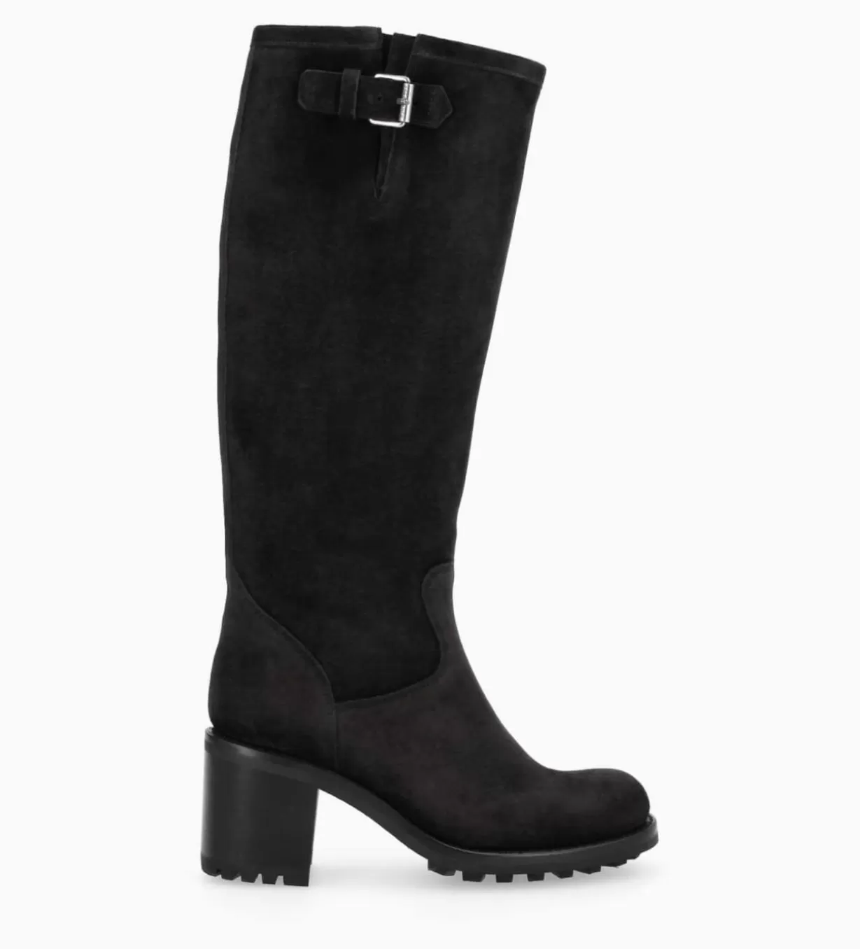 FREE LANCE Paris Botte biker à boucle - Biker 7 - Cuir velours -* Bottes | Bottes