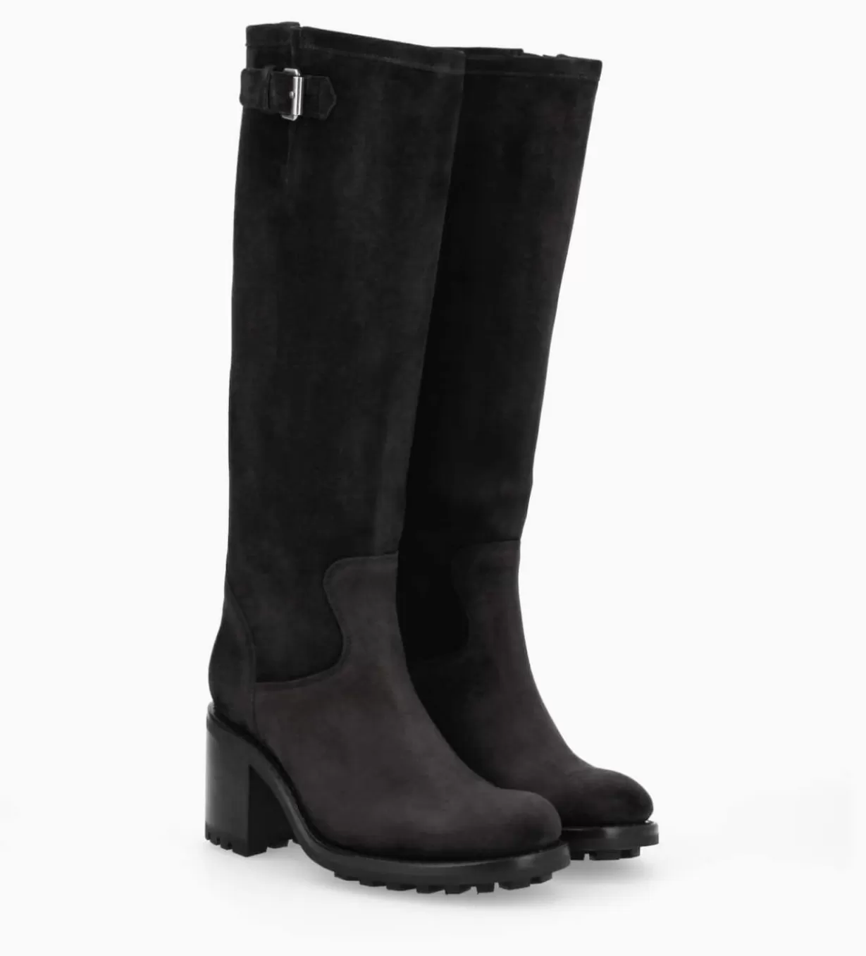 FREE LANCE Paris Botte biker à boucle - Biker 7 - Cuir velours -* Bottes | Bottes