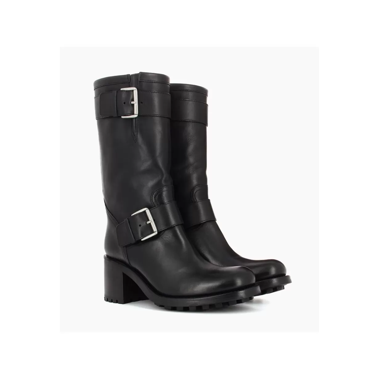 FREE LANCE Paris Botte biker à double boucle biker - Biker 70 - Cuir lisse -* Bottes | Bikers