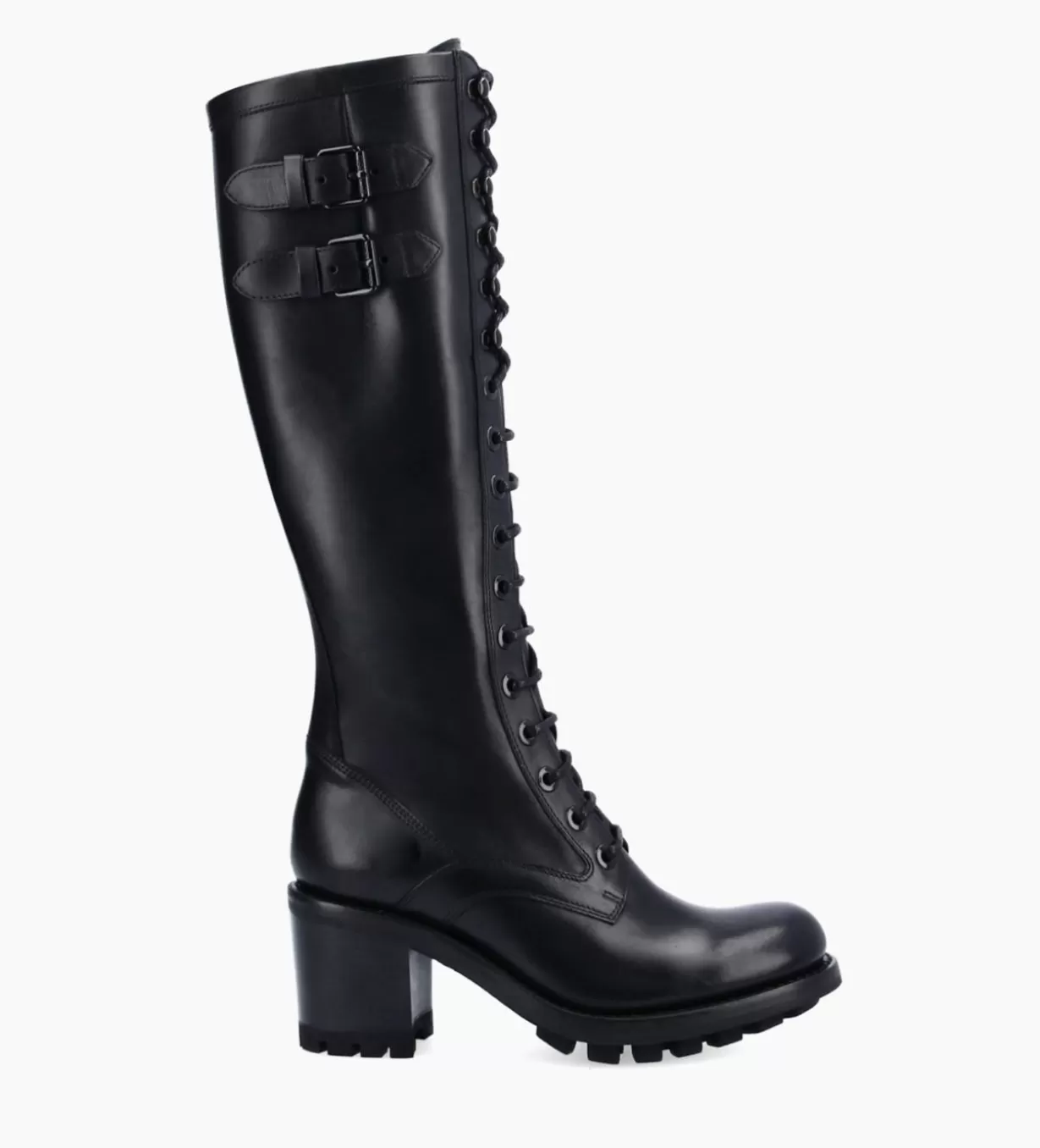 FREE LANCE Paris Botte biker lacée à boucle - Justy 70 - Cuir lisse -* Bottes | Bottes