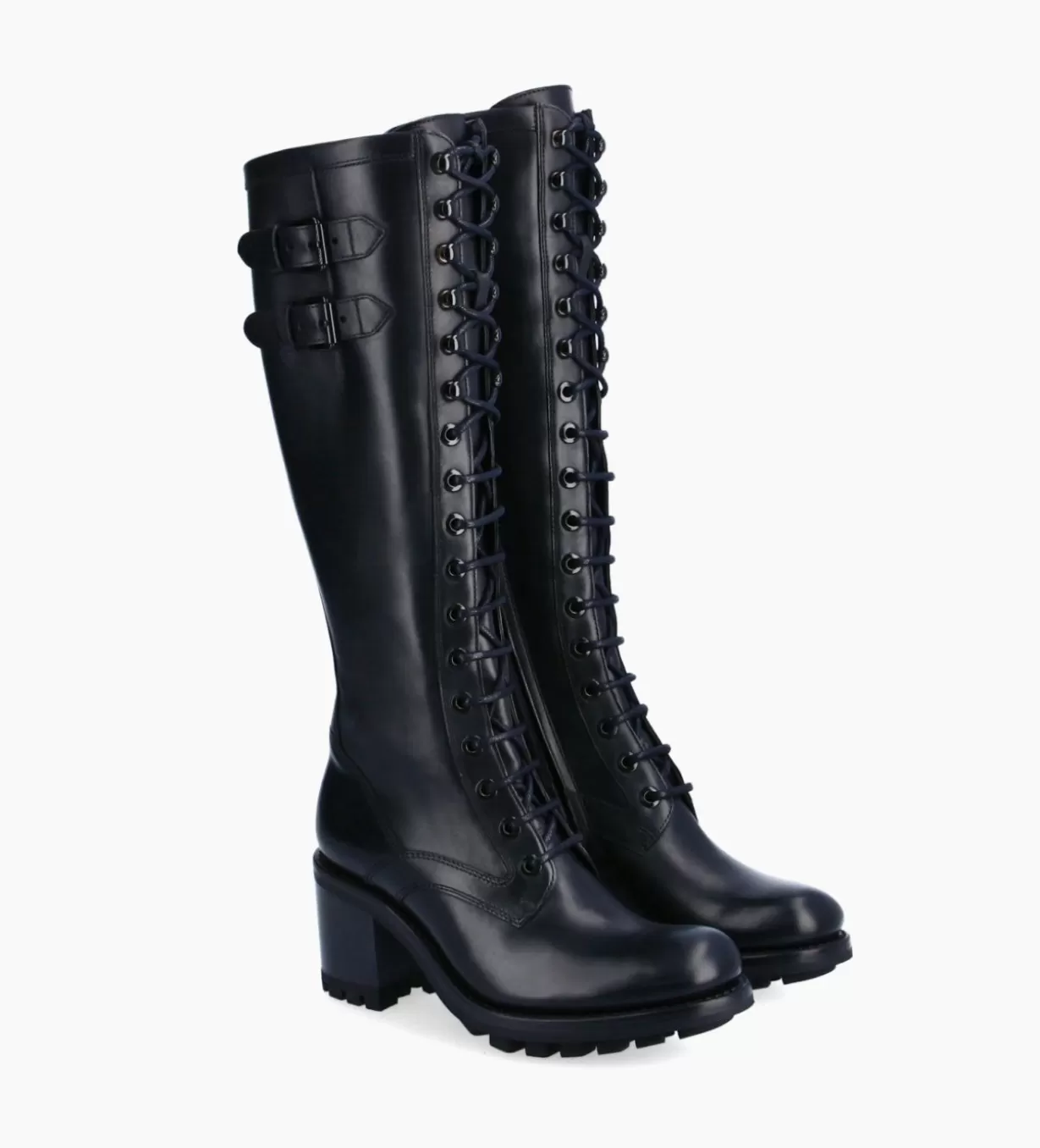 FREE LANCE Paris Botte biker lacée à boucle - Justy 70 - Cuir lisse -* Bottes | Bottes