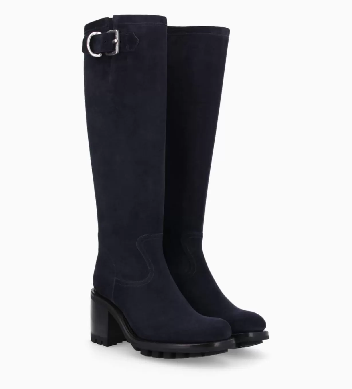 FREE LANCE Paris Botte biker zippée à boucle - Justy 70 - Cuir velours -* Bottes | Bottes