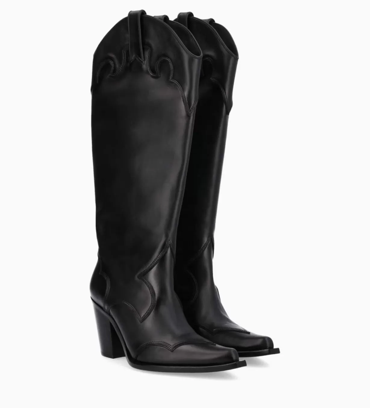FREE LANCE Paris Botte western à talon - Annie 80 - Cuir de veau lisse mat -* Bottes | Bottes