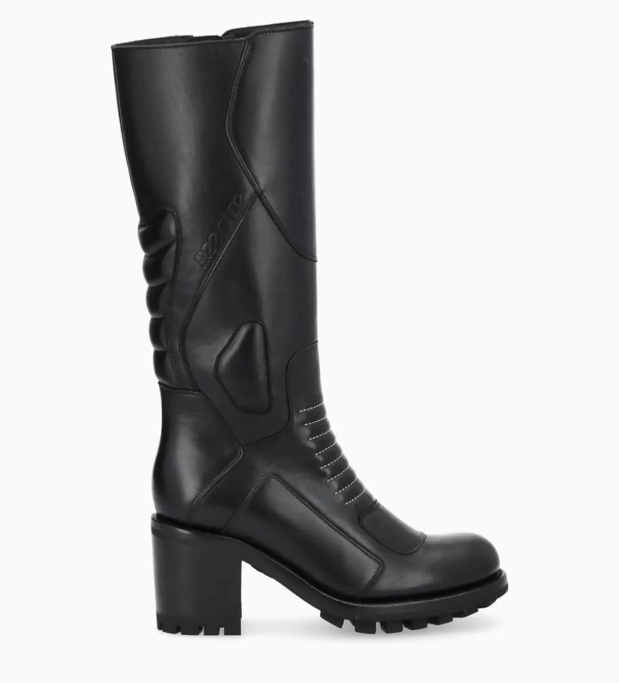 FREE LANCE Paris Botte zippée à talon - Thelma 70 - Cuir lisse -* Bikers | Bottes