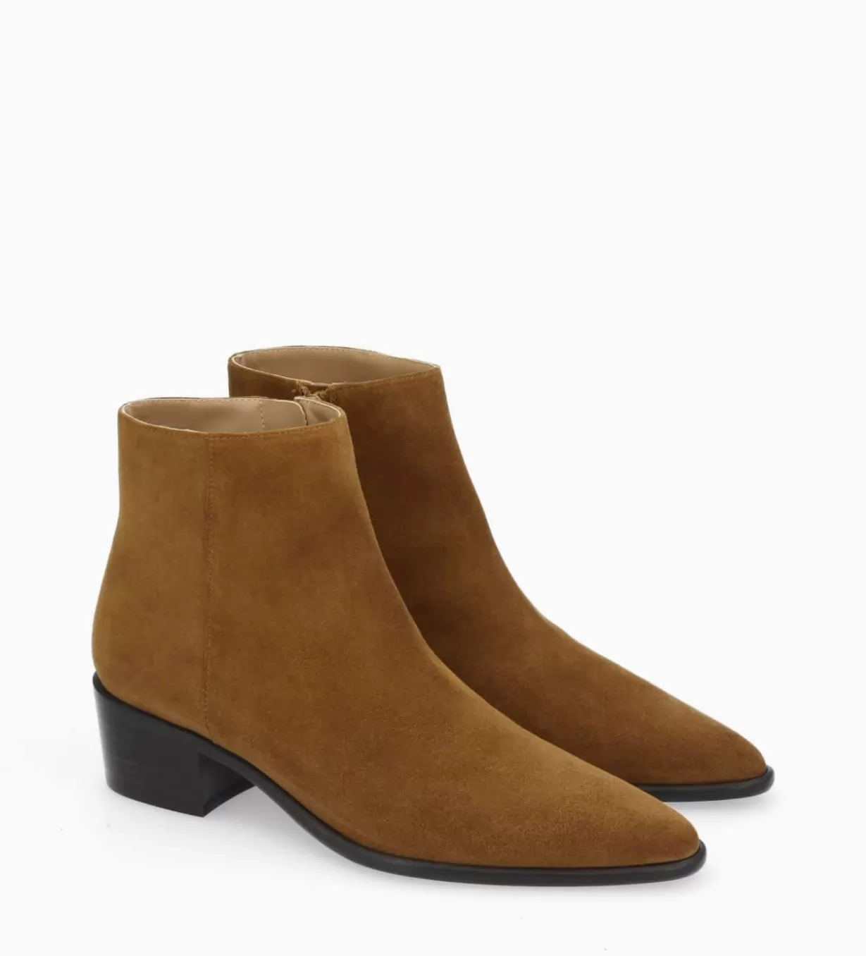 FREE LANCE Paris Bottine à talon à zip - Megan 50 - Cuir velours -* Boots - Bottines