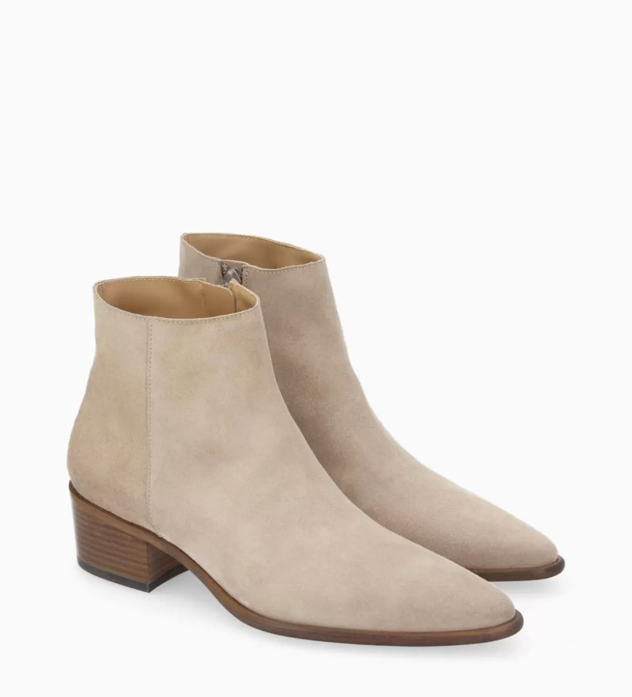 FREE LANCE Paris Bottine à talon à zip - Megan 50 - Cuir velours -* Boots - Bottines