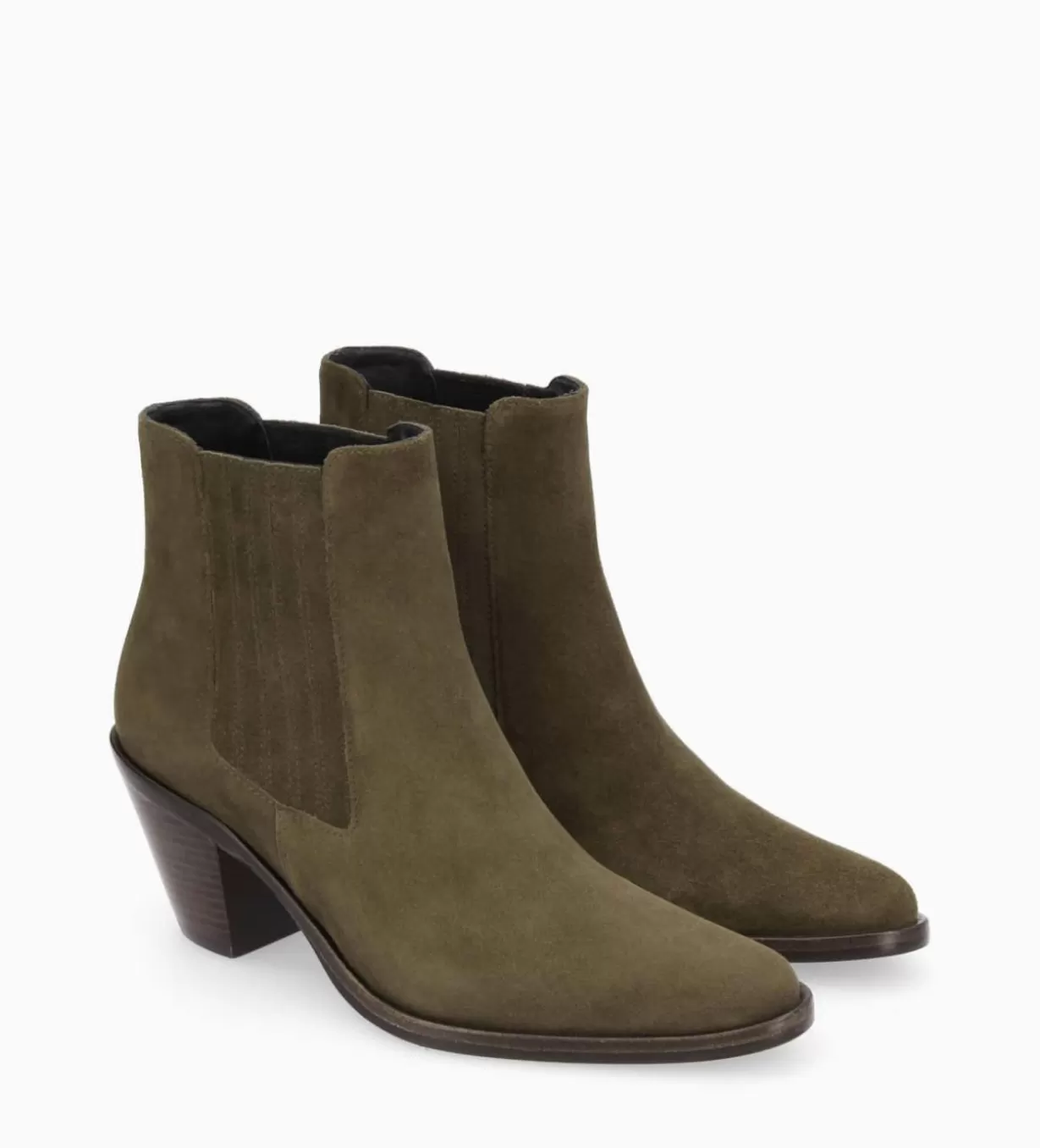 FREE LANCE Paris Bottine chelsea à talon - Jane 70 - Cuir velours -* Boots - Bottines