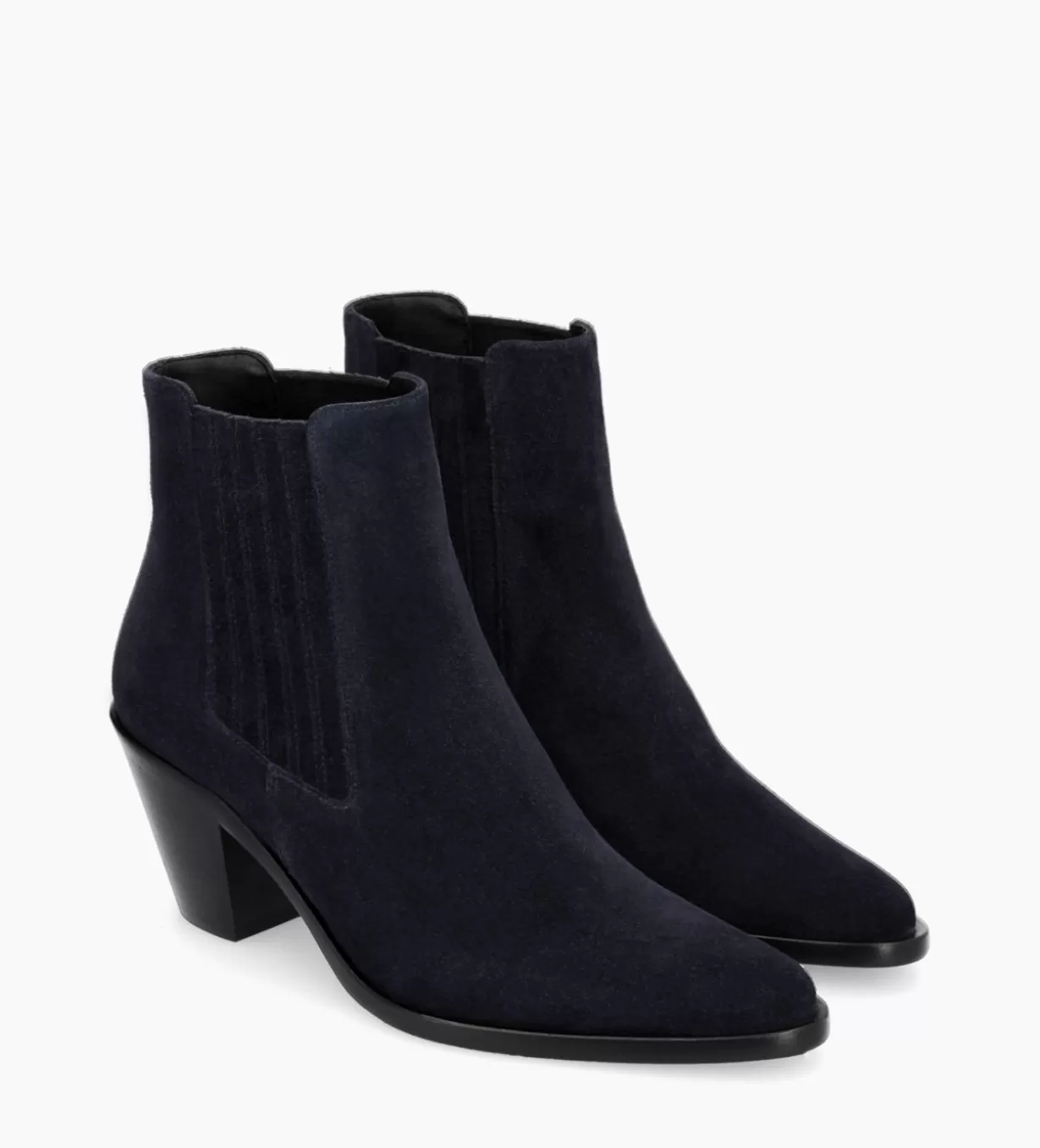 FREE LANCE Paris Bottine chelsea à talon - Jane 70 - Cuir velours -* Boots - Bottines | Boots - Bottines