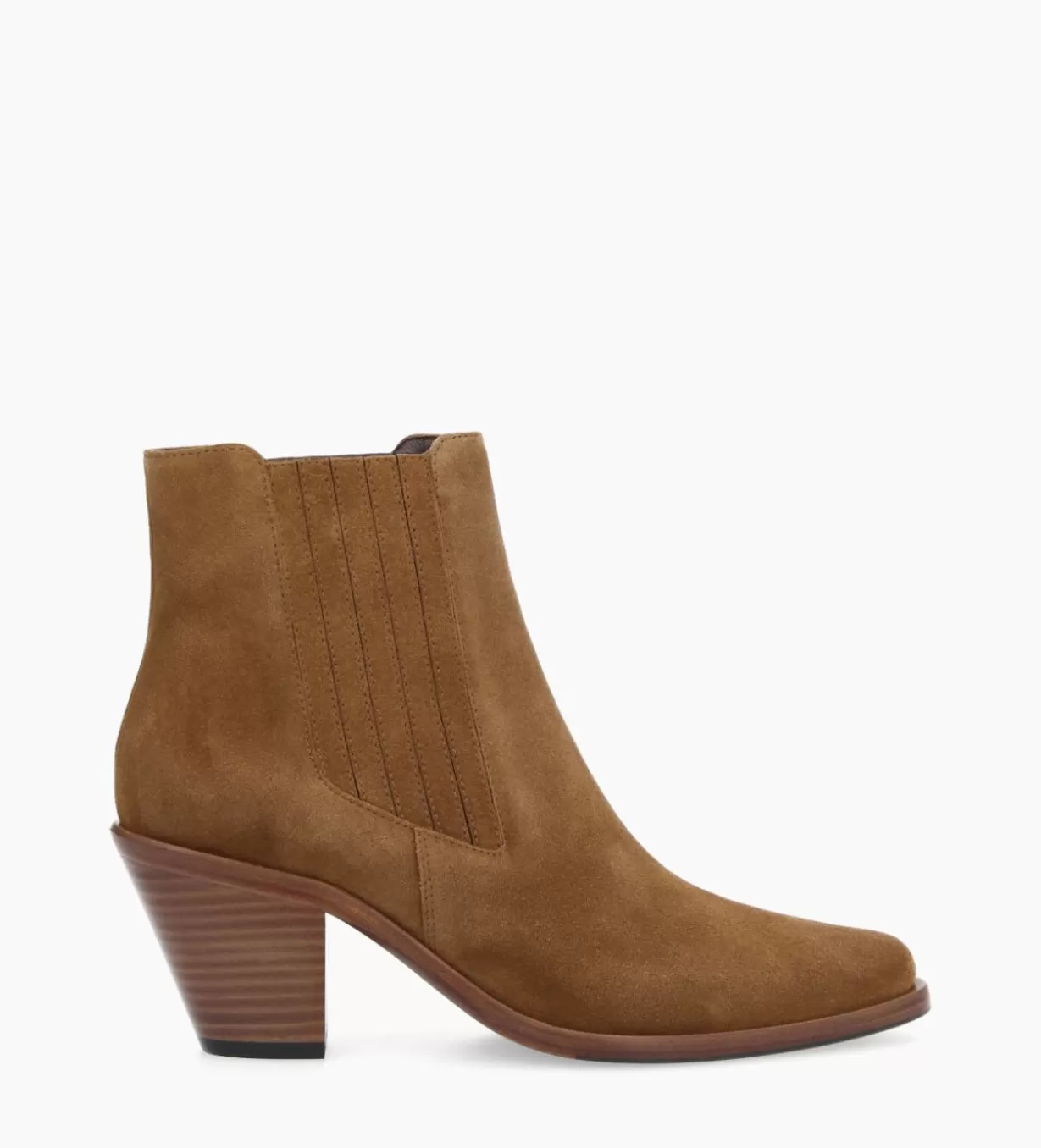 FREE LANCE Paris Bottine chelsea à talon - Jane 70 - Cuir velours -* Boots - Bottines | Santiags