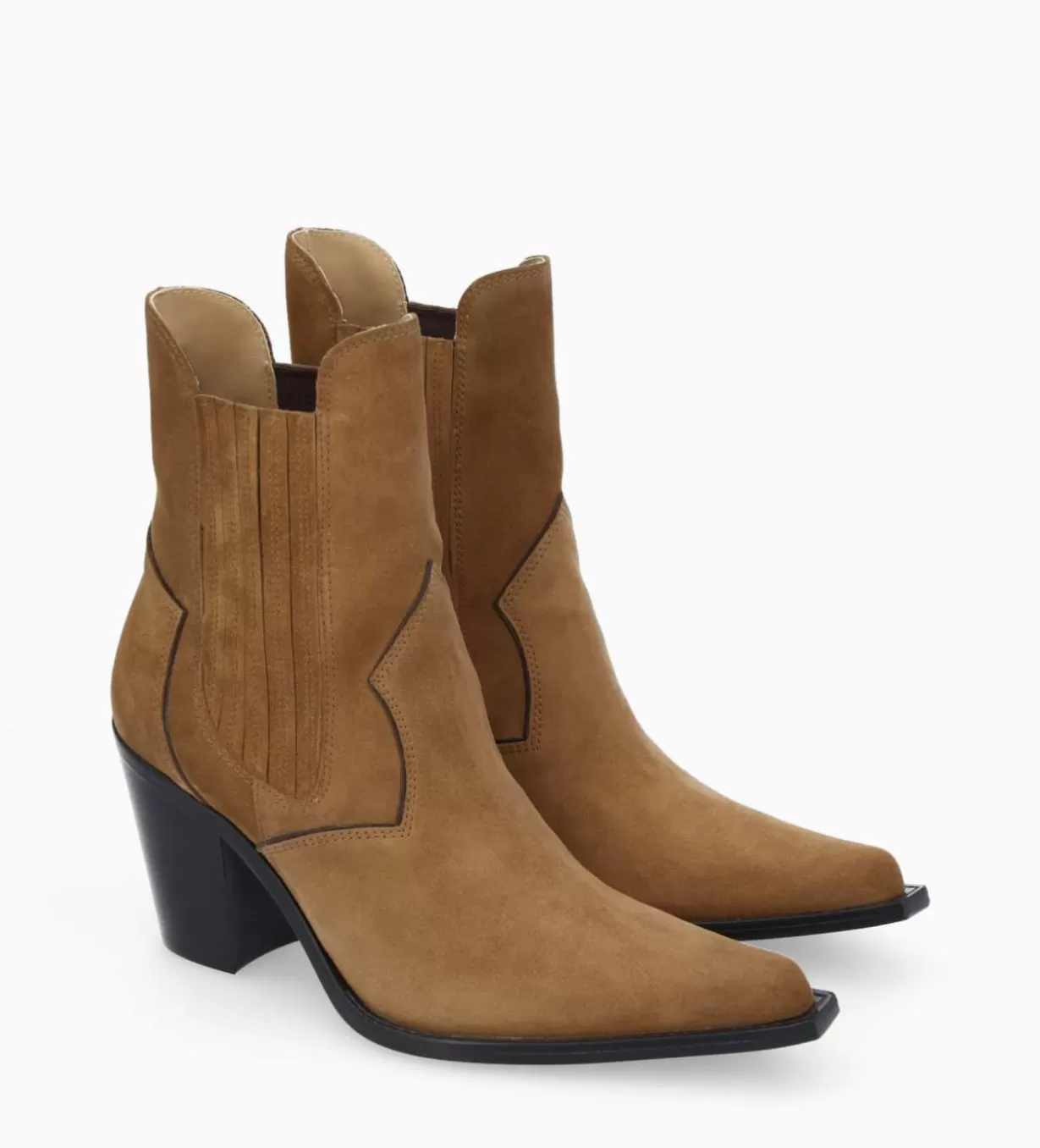 FREE LANCE Paris Bottine chelsea à talon - Sandy 80 - Cuir velours -* Boots - Bottines | Boots - Bottines