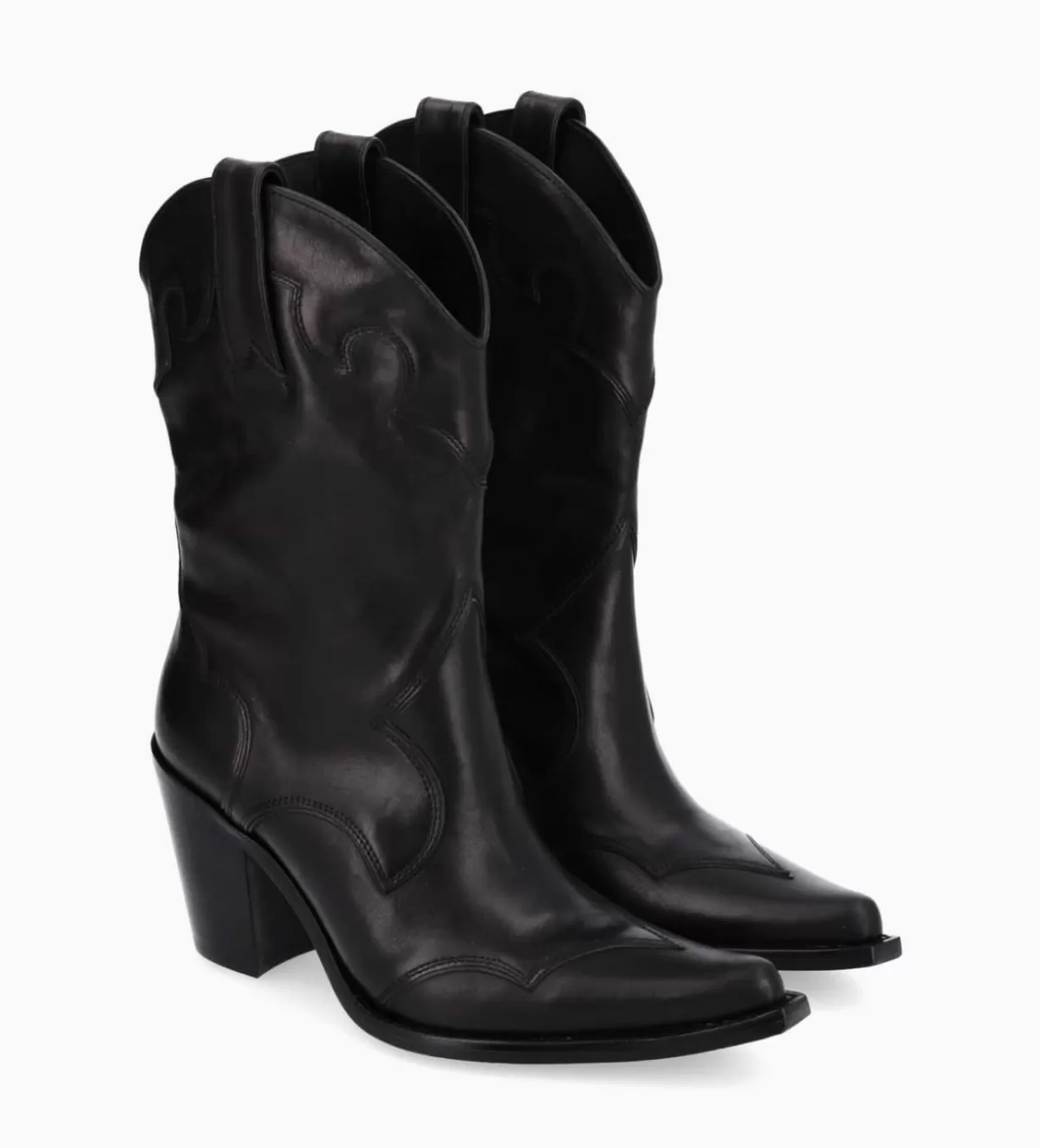 FREE LANCE Paris Bottine western à talon - Andy 80 - Cuir de veau lisse mat -* Boots - Bottines | Boots - Bottines
