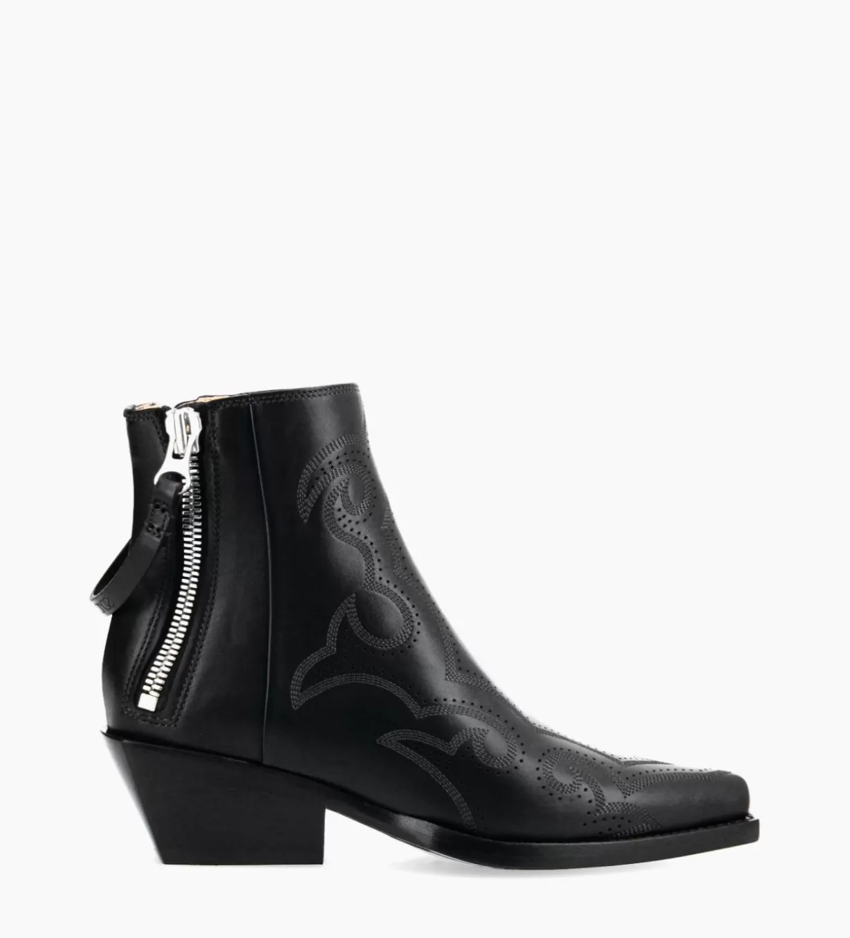 FREE LANCE Paris Bottine Western brodée - Calamity 40 - Cuir de veau lisse mat -* Boots - Bottines | Boots - Bottines