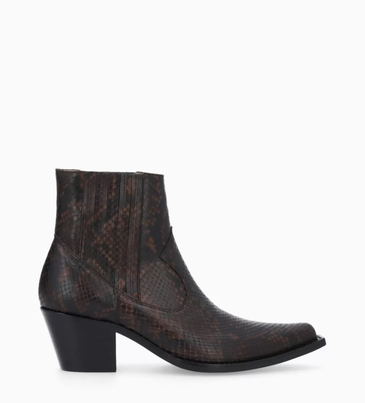 FREE LANCE Paris Bottine western chelsea - Sibelle 50 - Cuir imprimé serpent -* Boots - Bottines | Boots - Bottines