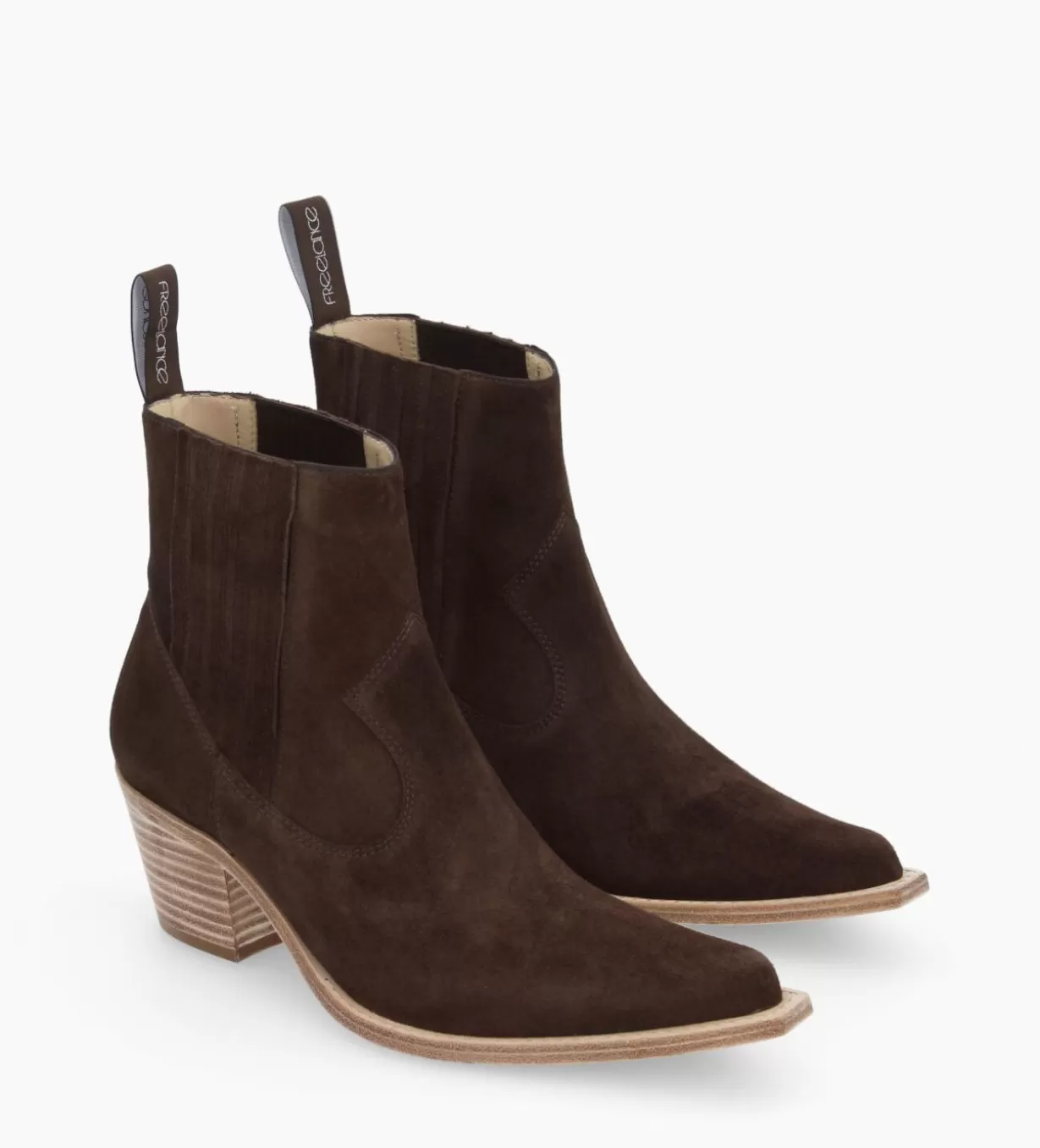 FREE LANCE Paris Bottine western chelsea - Sibelle 50 - Cuir velours -* Boots - Bottines