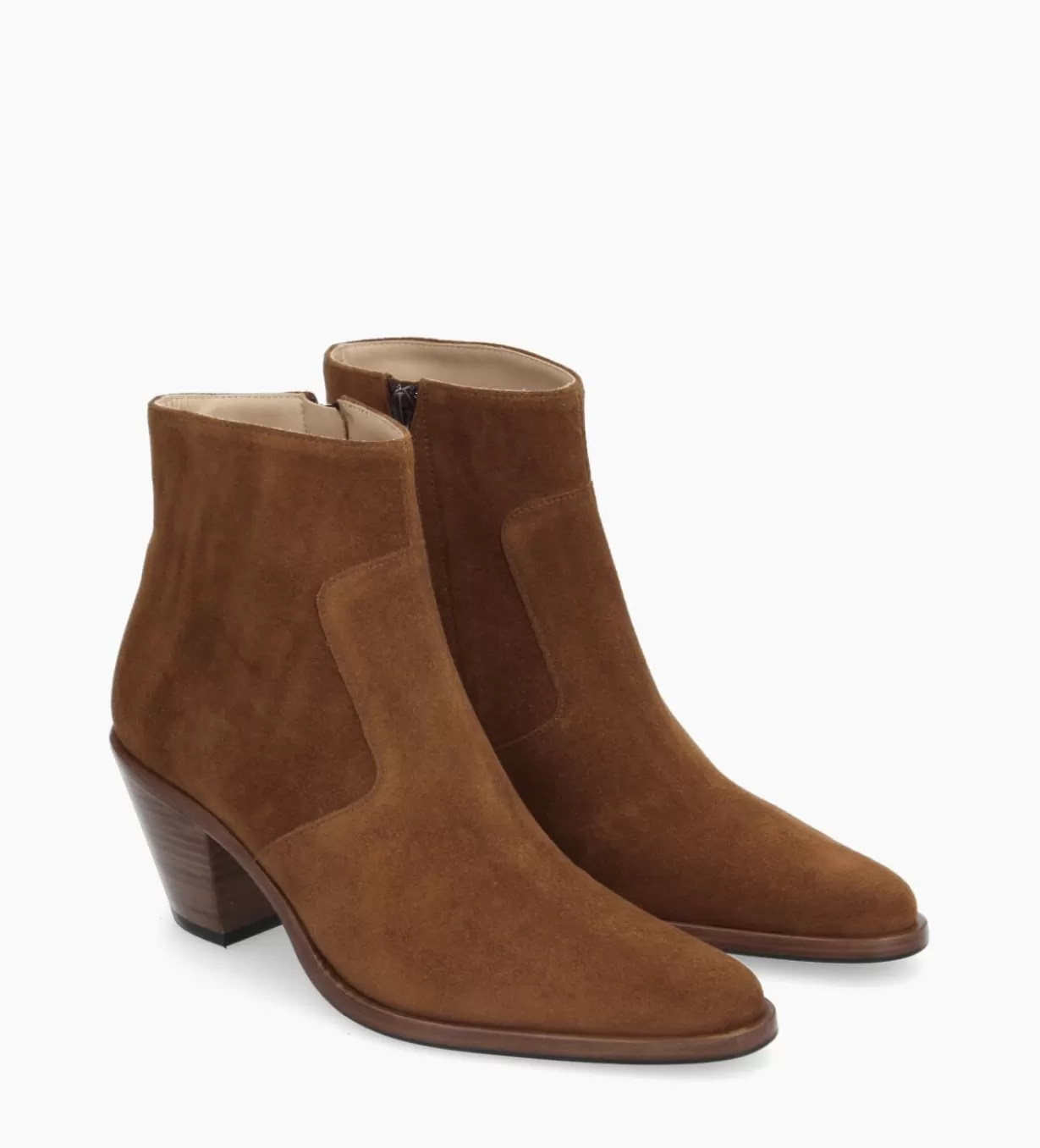 FREE LANCE Paris Bottine western zippée - Jane 7 - Cuir velours -* Boots - Bottines