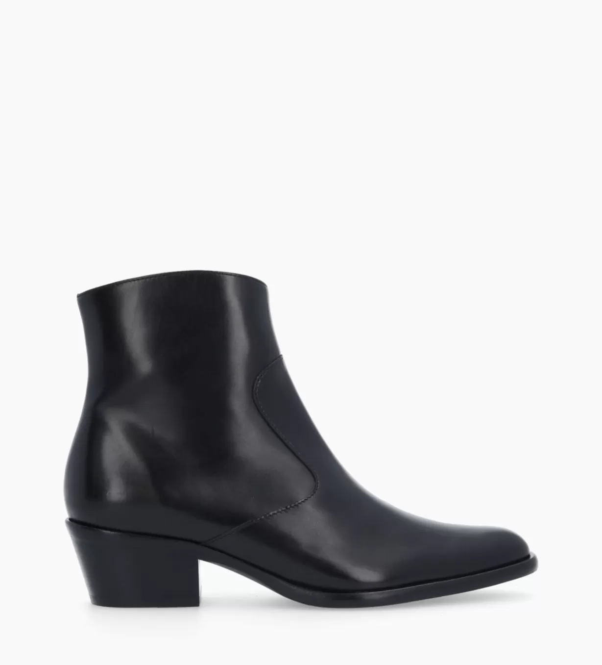 FREE LANCE Paris Bottine western zippée à talon - Jane 5 - Cuir lisse -* Boots - Bottines