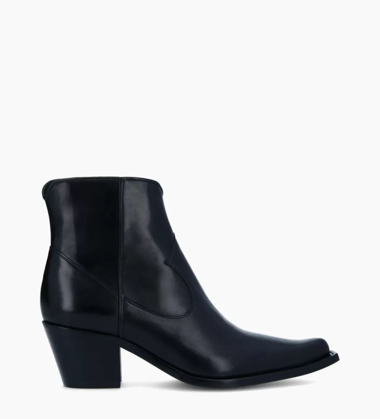 FREE LANCE Paris Bottine western zippée à talon - Sadie 50 - Cuir de veau lisse brillant -* Boots - Bottines | Boots - Bottines