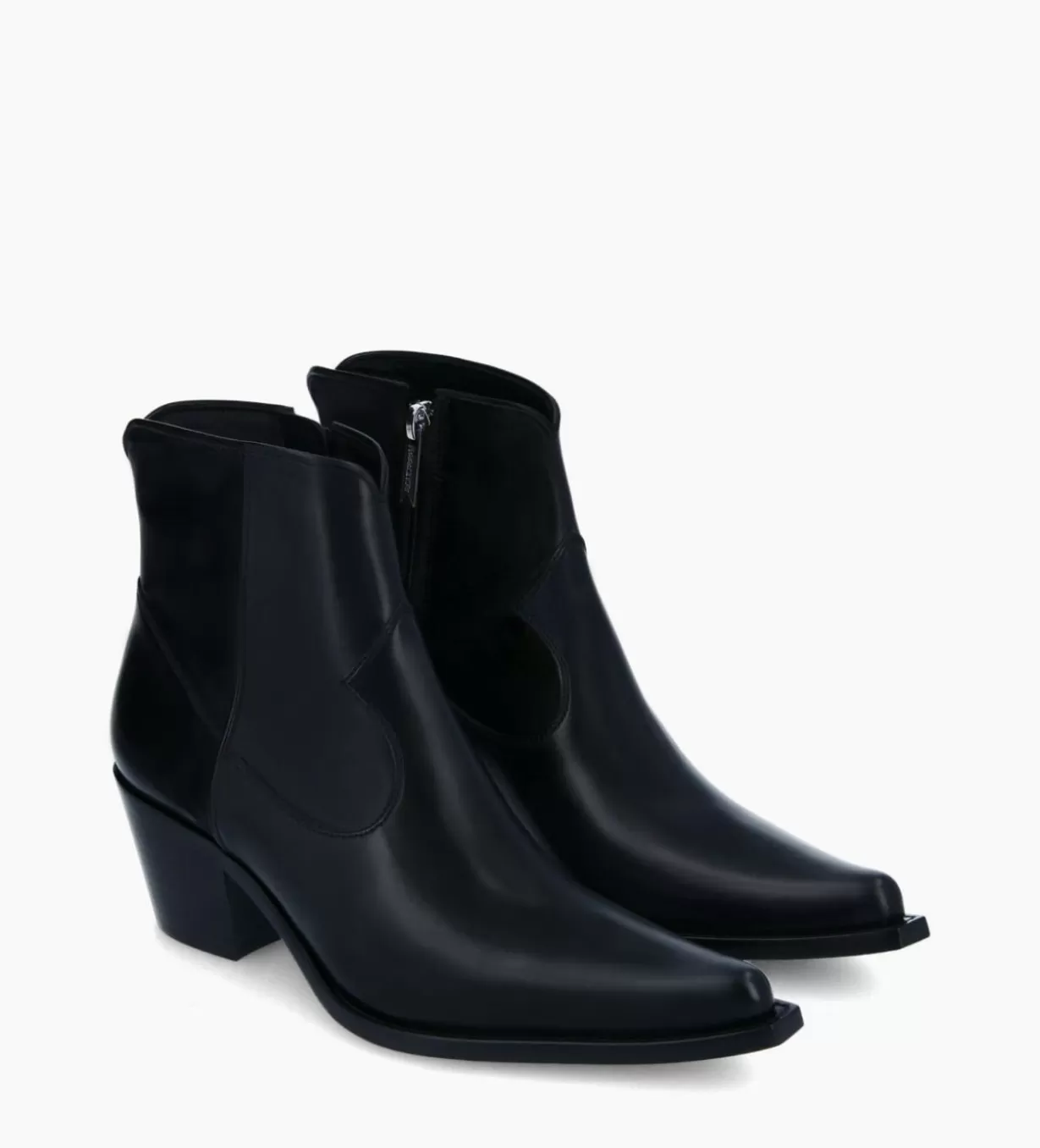 FREE LANCE Paris Bottine western zippée à talon - Sadie 50 - Cuir de veau lisse brillant -* Boots - Bottines | Boots - Bottines