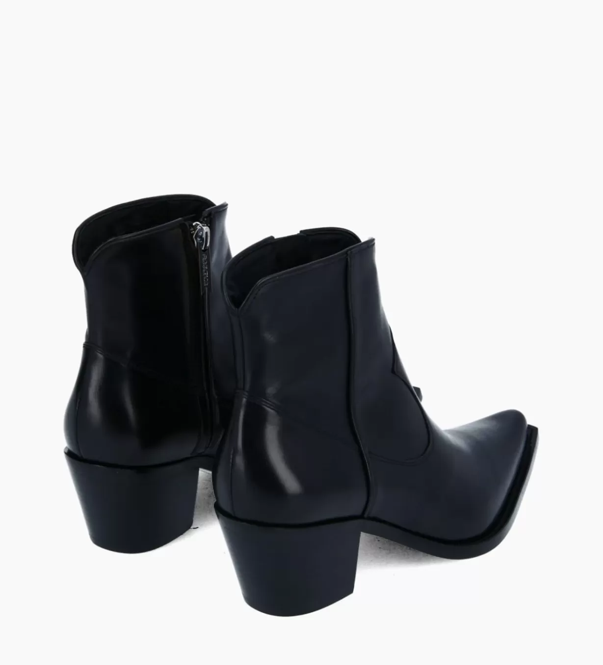 FREE LANCE Paris Bottine western zippée à talon - Sadie 50 - Cuir de veau lisse brillant -* Boots - Bottines | Boots - Bottines