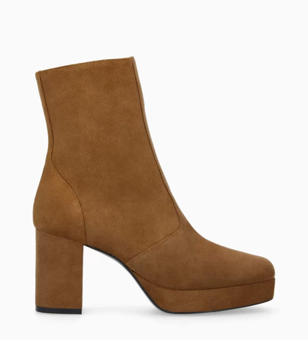 FREE LANCE Paris Bottine zippée à talon - Carlotta 70 - Cuir velours -* Boots - Bottines | Boots - Bottines