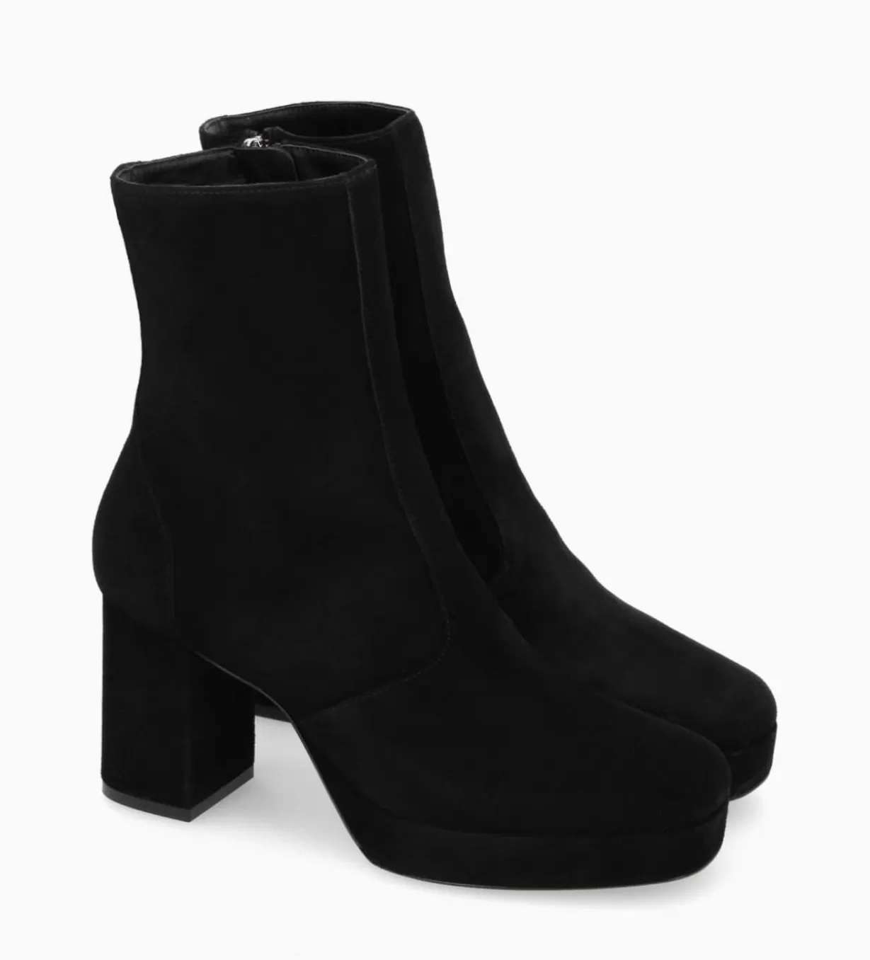 FREE LANCE Paris Bottine zippée à talon - Carlotta 70 - Cuir velours -* Boots - Bottines