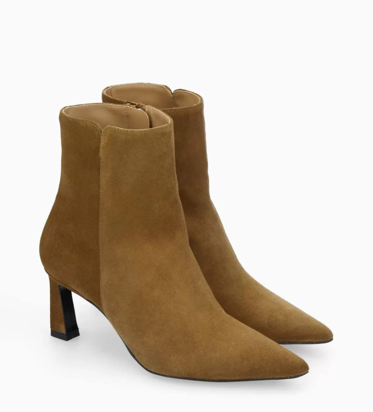 FREE LANCE Paris Bottine zippée à talon - Cathleen 65 - Cuir velours -* Boots - Bottines | Boots - Bottines