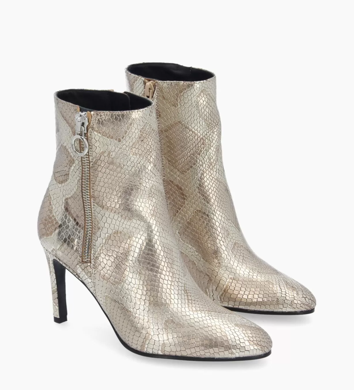 FREE LANCE Paris Bottine zippée à talon - Steffy 85 - Cuir imprimé serpent -* Boots - Bottines | Boots - Bottines