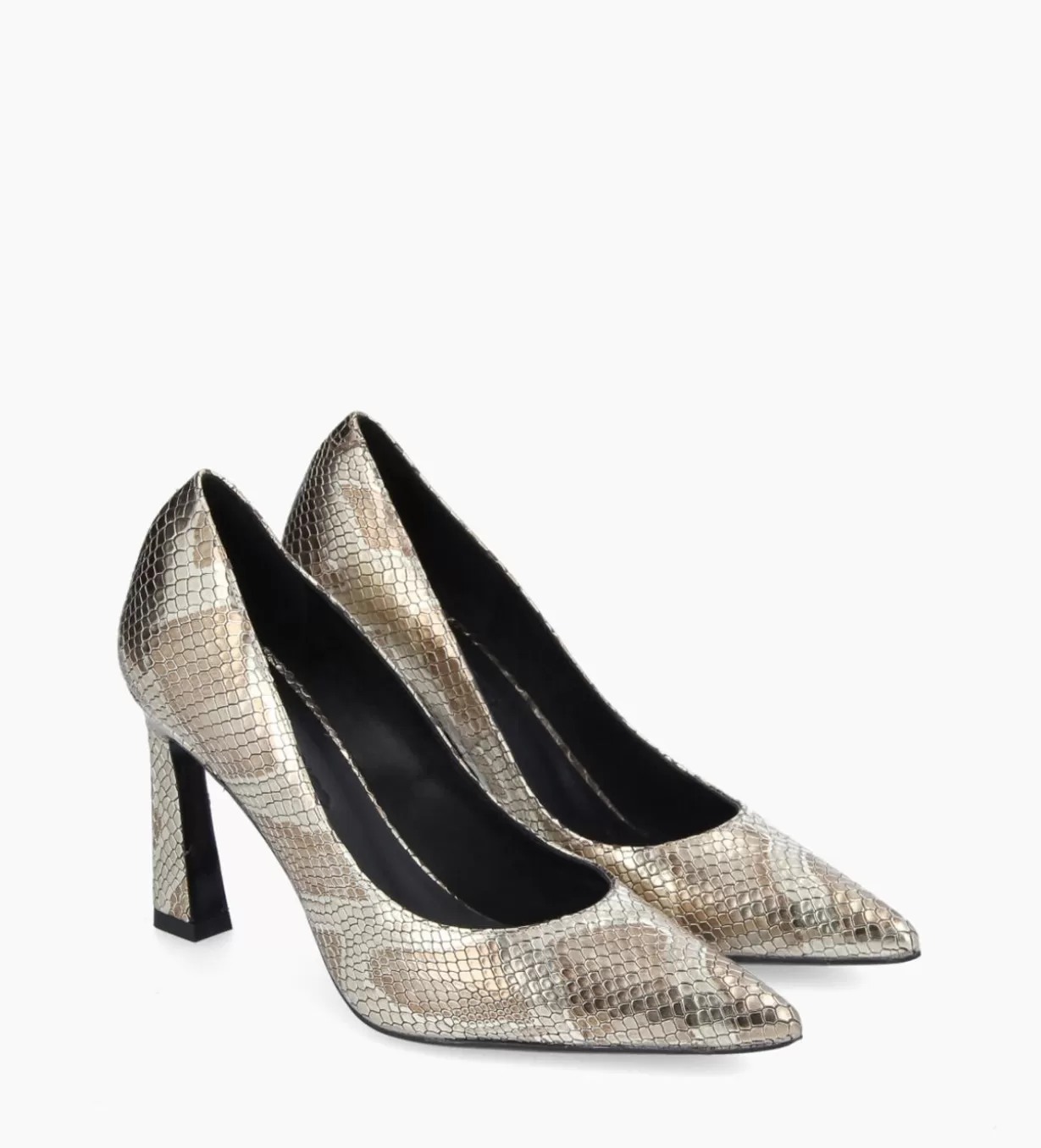 FREE LANCE Paris Escarpin à talon à bout pointu - Iris 85 - Cuir imprimé serpent -* Escarpins