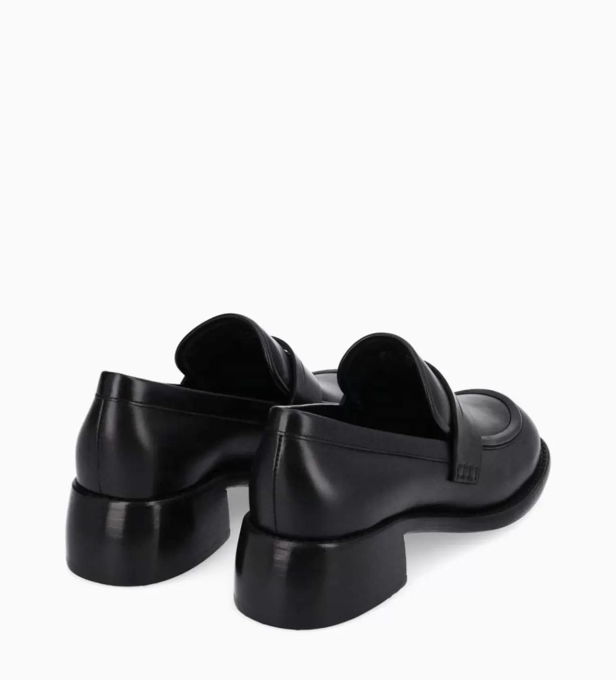 FREE LANCE Paris Mocassin à talon à bout carré - Anaïs 50 - Cuir de veau lisse brillant-* Mocassins - Escarpins | Mocassins