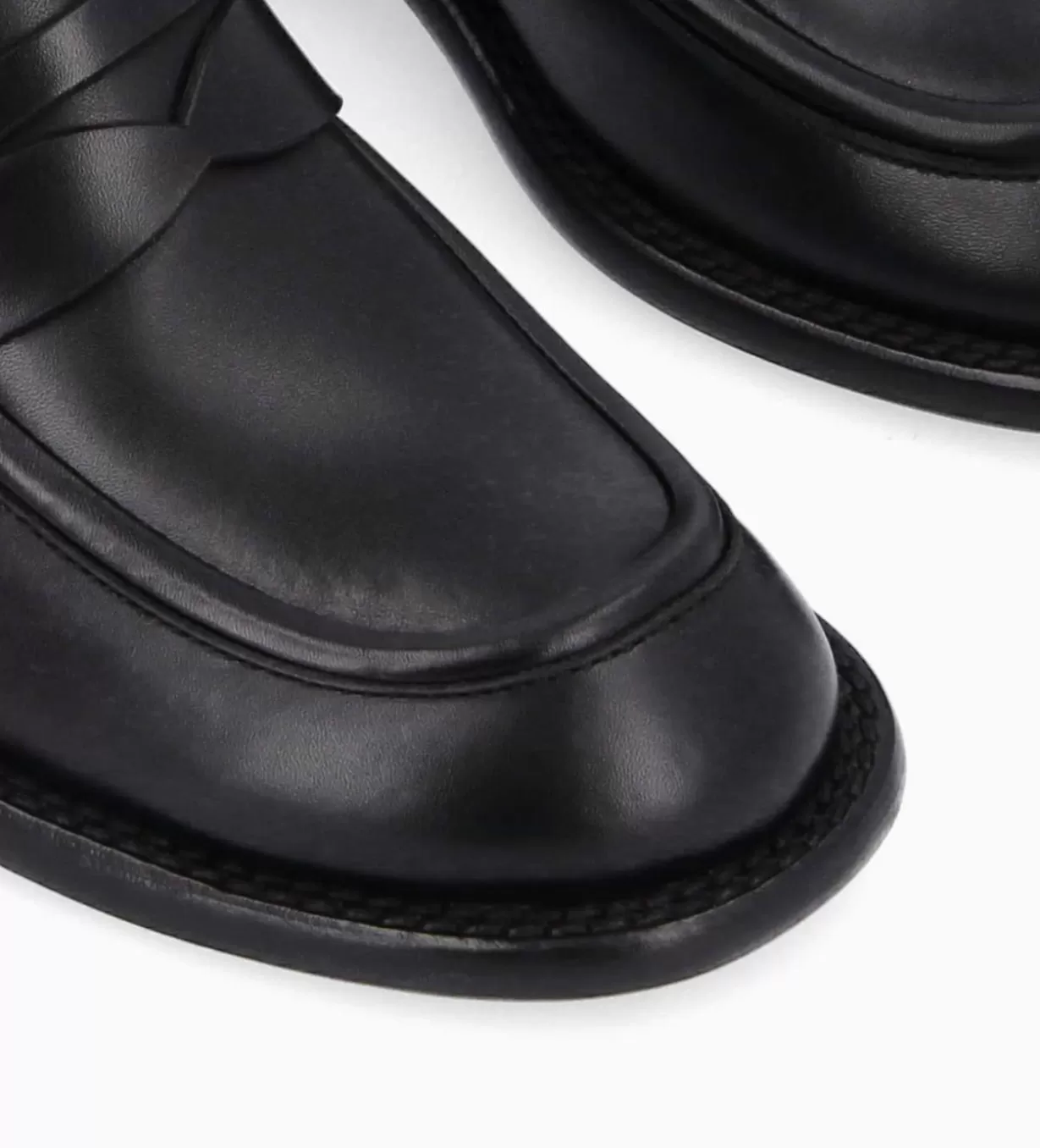 FREE LANCE Paris Mocassin à talon à bout carré - Anaïs 50 - Cuir de veau lisse brillant-* Mocassins - Escarpins | Mocassins